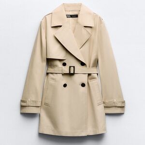 Short Belted Zara Trench (XS) - No Tags But Never Worn